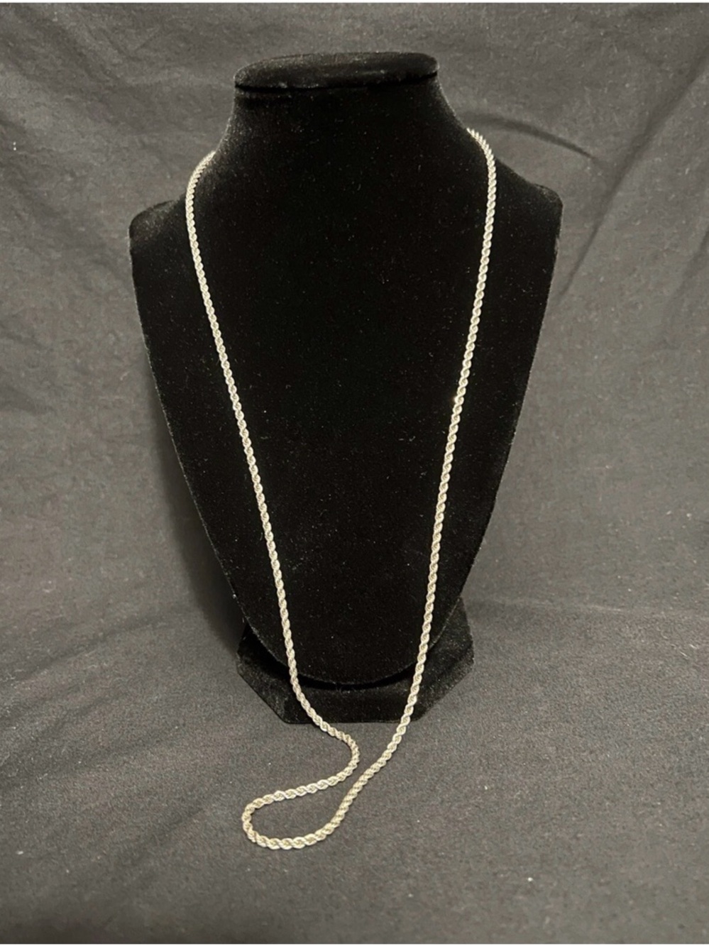 Sterling Silver 29.5" 2.5mm Rope Chain (1) Lightweight Sturdy